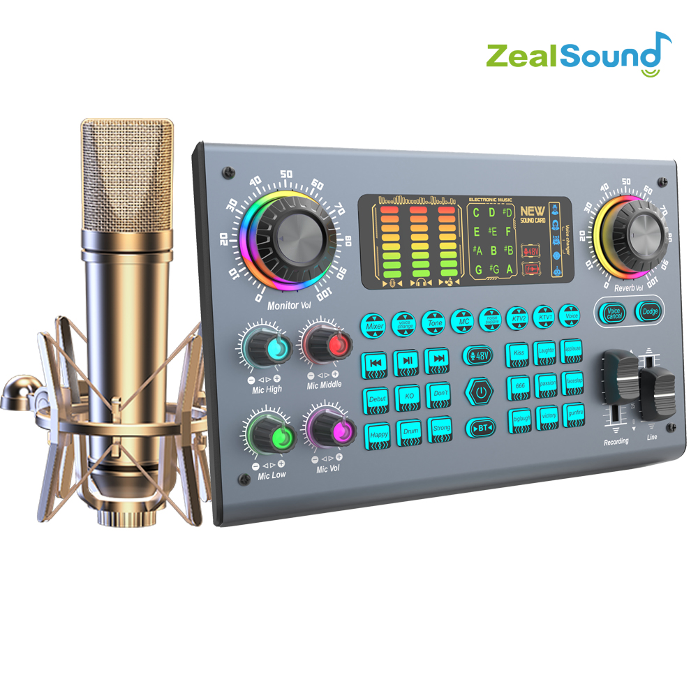 Esports Gaming Bundle - Zealsound-Professional Podcast Live SoundCard, Pacote com