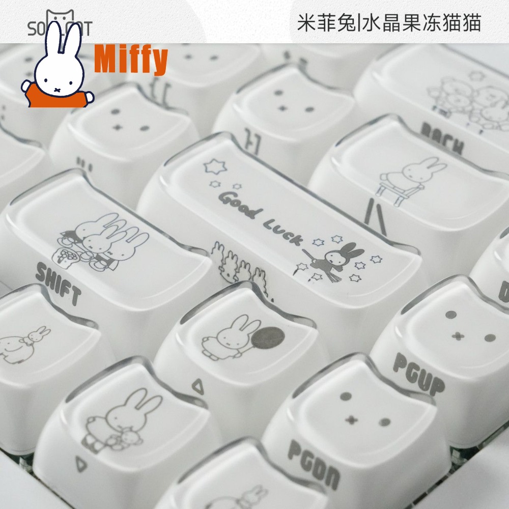Keyboard Tenkeyless - Teclas Kawaii Miffy: Capas de Teclado