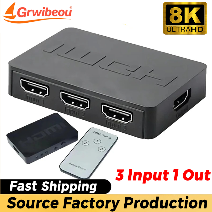 Esports Gaming Hub - Comutador HDMI Compatível com 3 Portas,