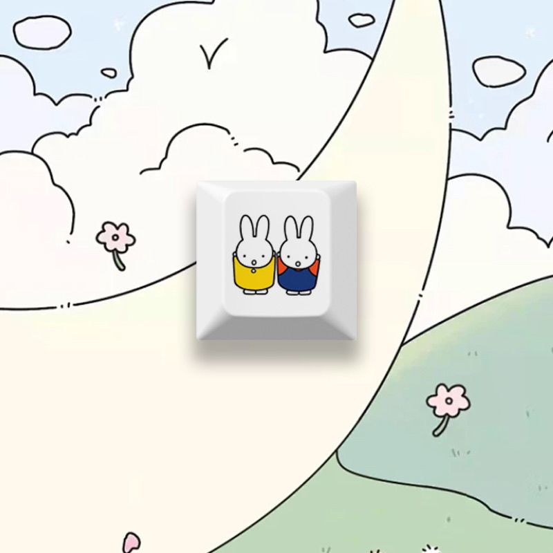 Novo Keycap de Coelho Miffy em - Keyboard Tenkeyless avaliação e preço