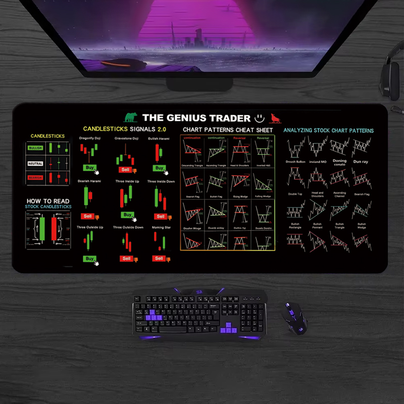 Exco stock market trader mouse - Esports Gaming Desk avaliação e preço