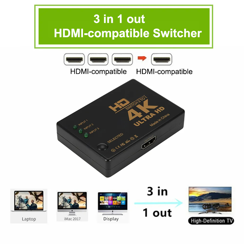 Switch HDMI 3 em 1 Compatível  - Esports Gaming Hub avaliação e preço