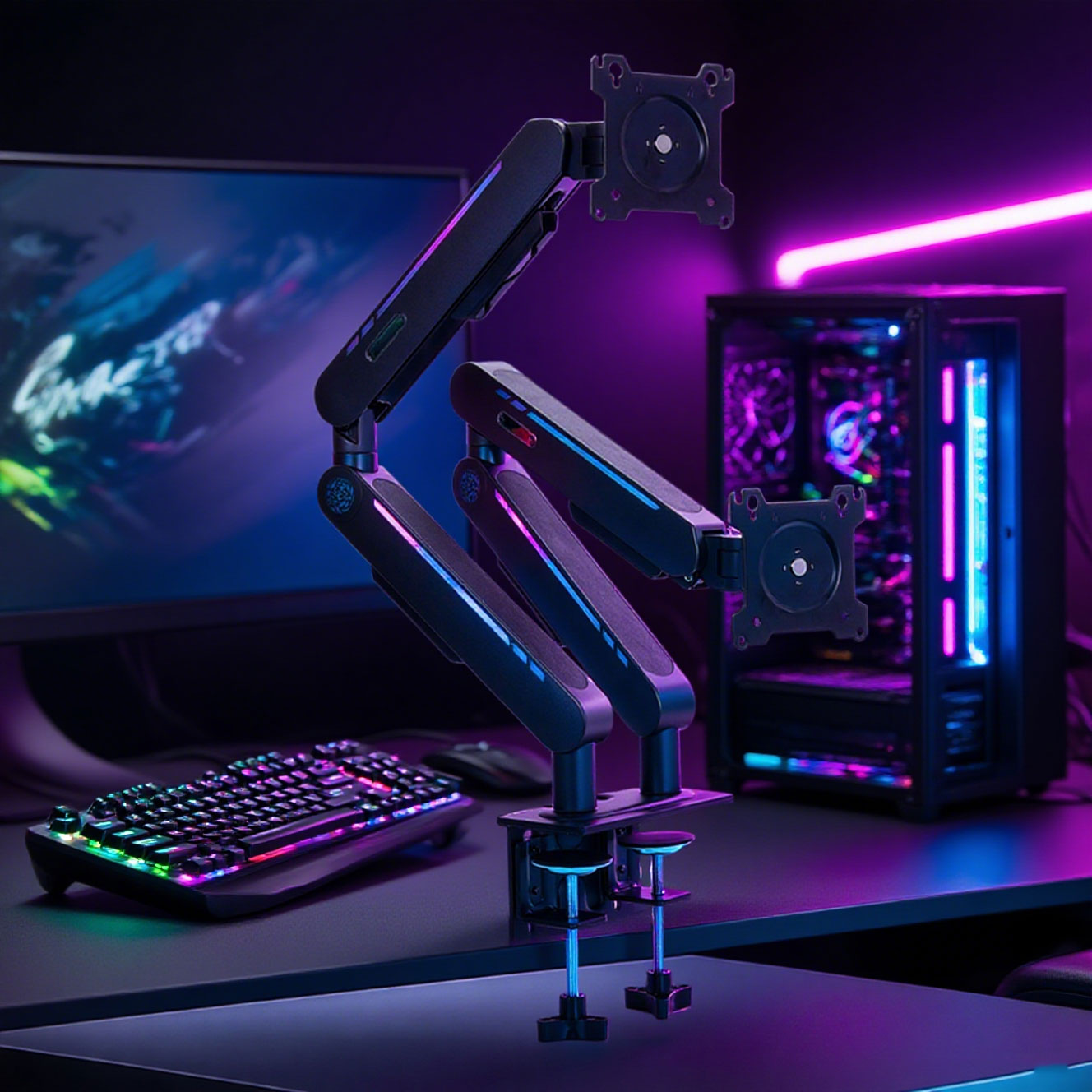 Suporte de Mesa com Mola a Gás - Dual Monitor Stand avaliação e preço