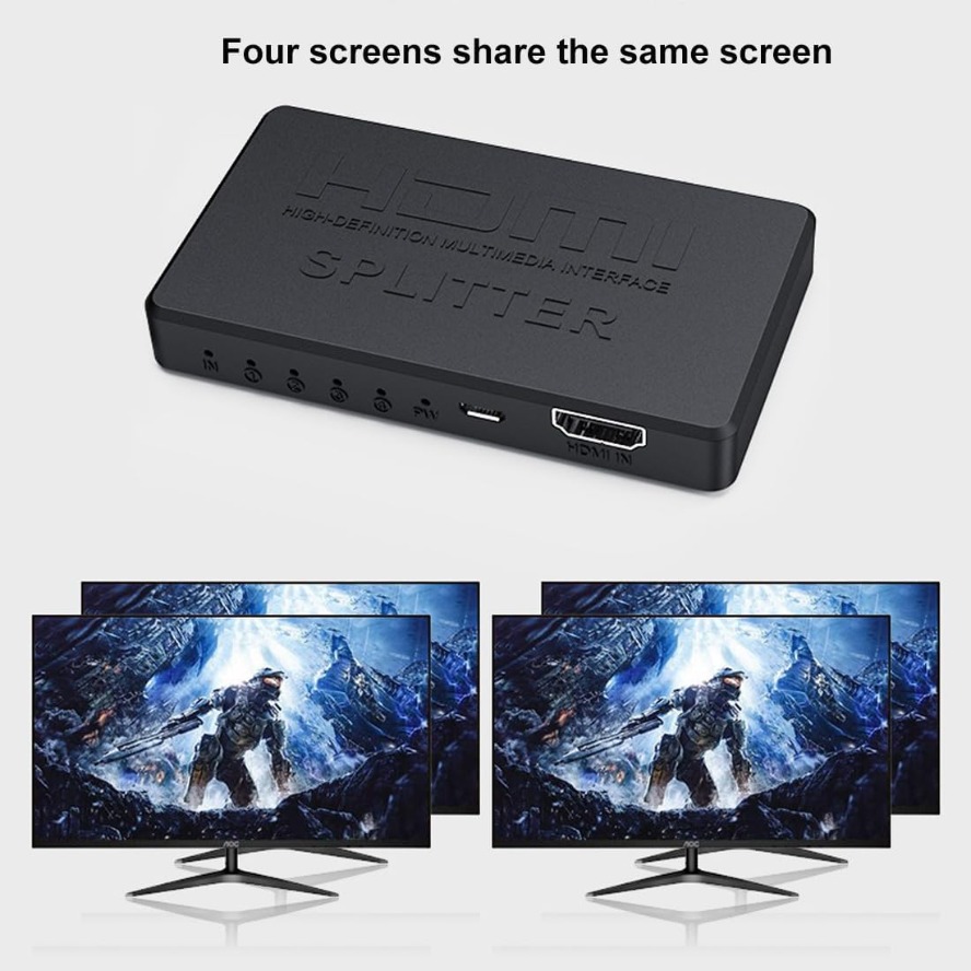 Divisor hdmi 4k 1 em 4 hub out - Esports Gaming Hub avaliação e preço