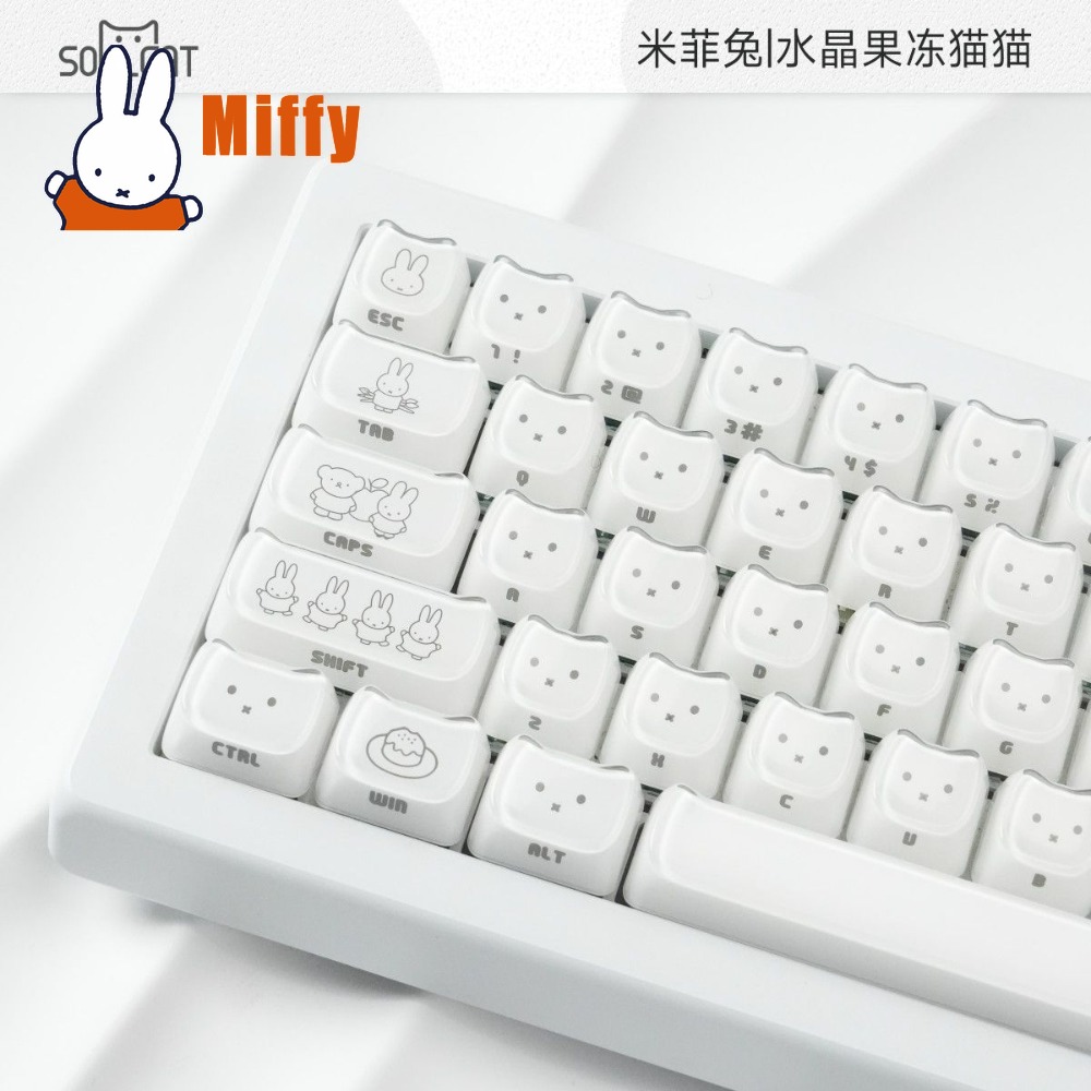 Teclas Kawaii Miffy: Capas de  - Keyboard Tenkeyless avaliação e preço