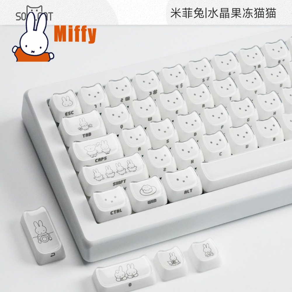 Teclas Kawaii Miffy: Capas de  - Keyboard Tenkeyless avaliação e preço