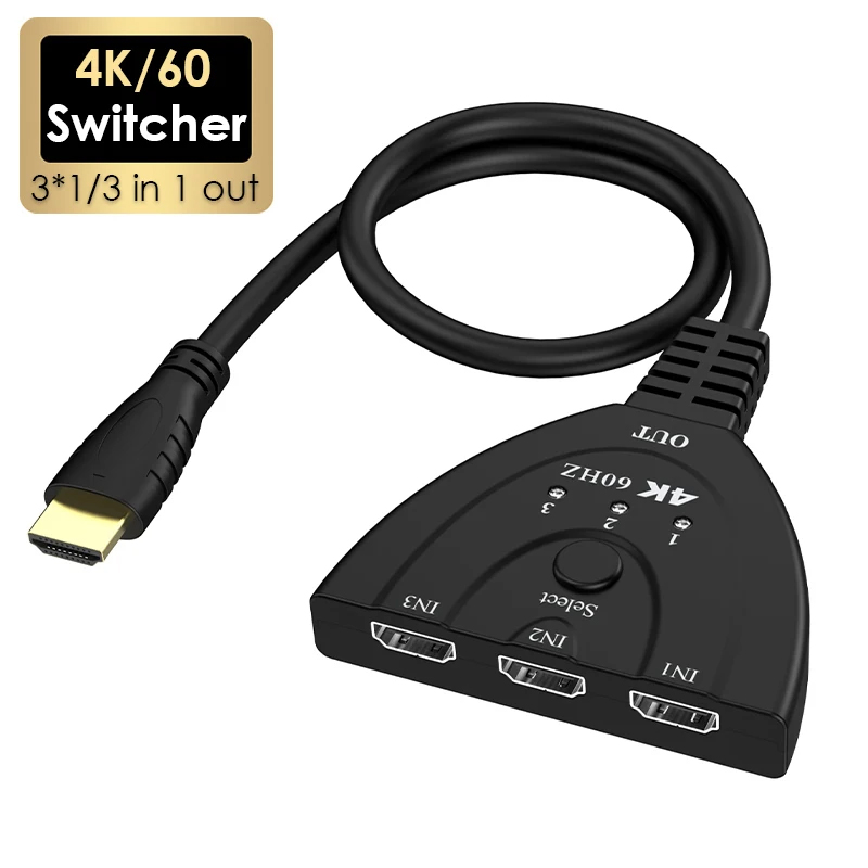 Switcher HD Mini 3 Portas 4K 6 - Esports Gaming Hub avaliação e preço