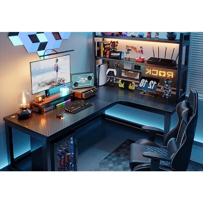 Mesa de Computador em L Ajustá - Esports Gaming Table avaliação e preço