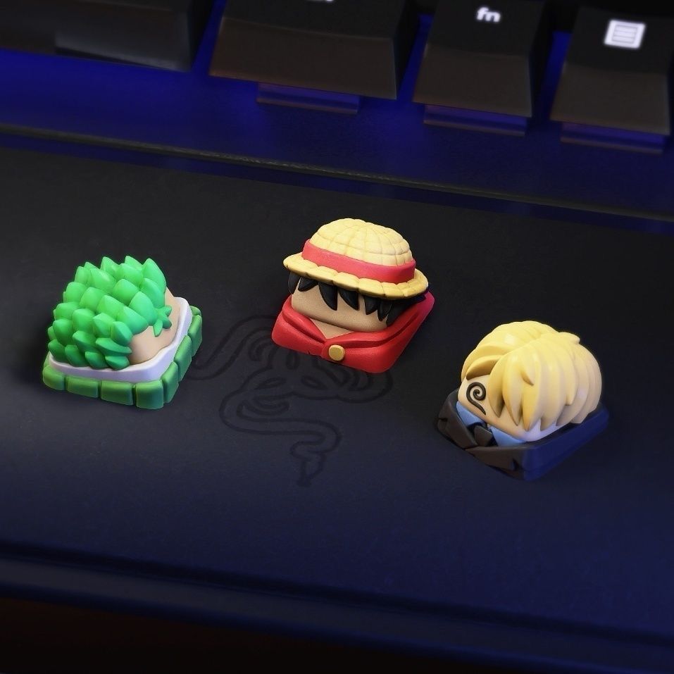 Novos Keycaps Kawaii ONE PIECE - Keyboard Tenkeyless avaliação e preço