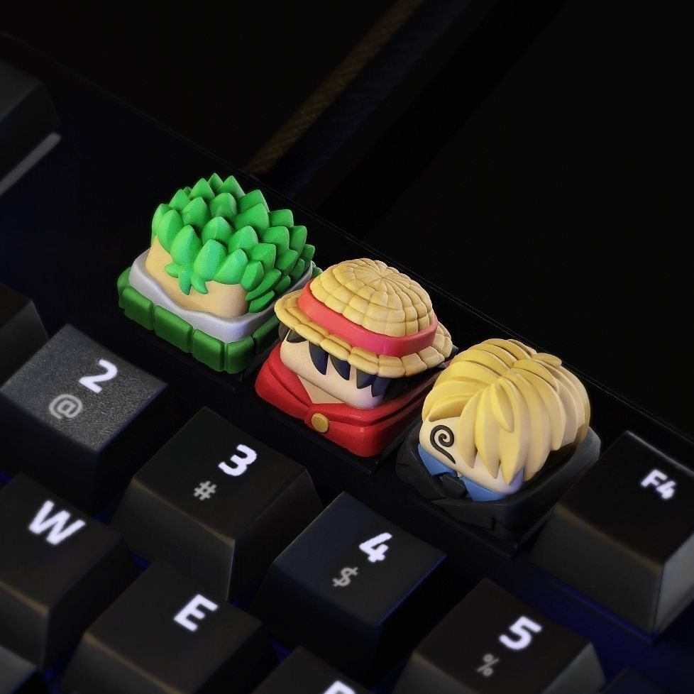 Novos Keycaps Kawaii ONE PIECE - Keyboard Tenkeyless avaliação e preço